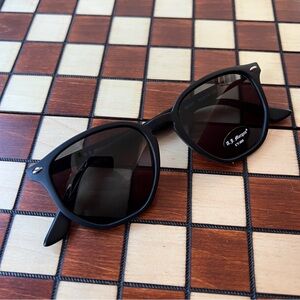 ASOS sleek black wayfarer sunglasses with dark lenses